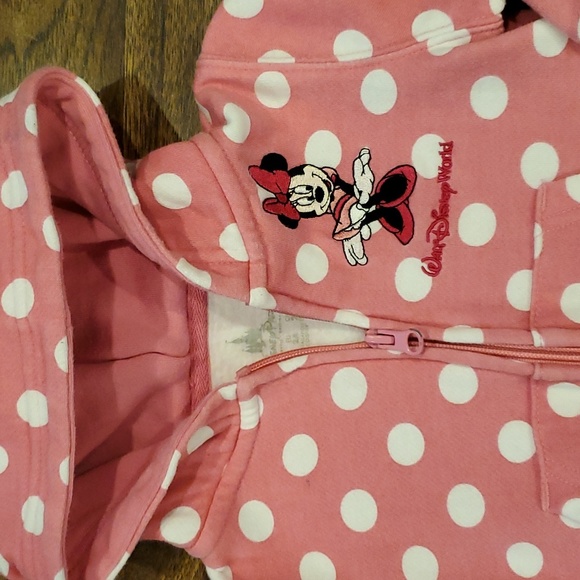Girls Disney World polka dot hooded jacket size 2T - Picture 2 of 5
